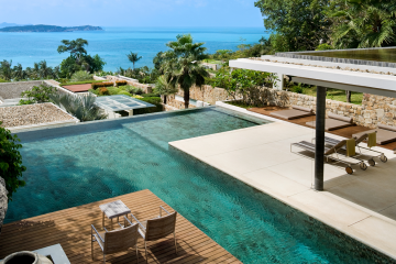 Local flora used to create a beautiful poolside landscape design